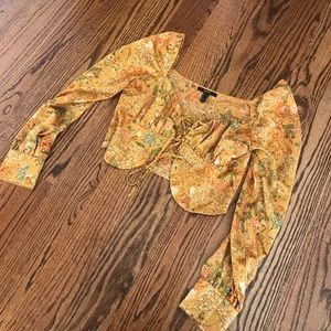 Forever 21 Tie Front Blouse